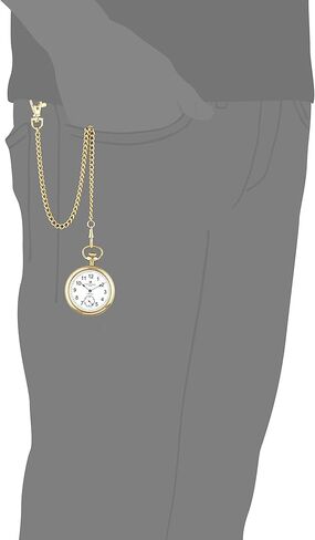 Charles-Hubert, Paris Gold-Plated Open Face Mechanical Pocket Watch in Saudi Arabia