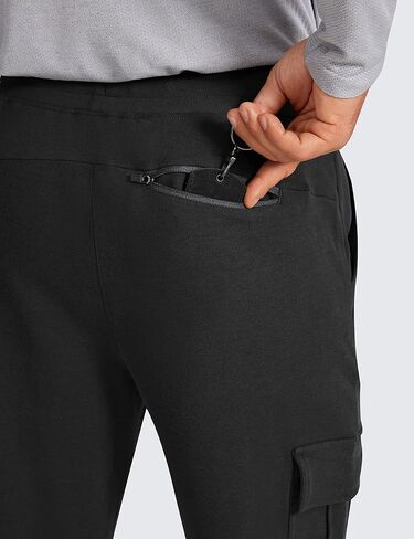 CRZ YOGA Men's Cargo Sweatpants - 29" Ultra Soft Casual Lounge Athletic Joggers Pants with Multi Pockets in Saudi Arabia