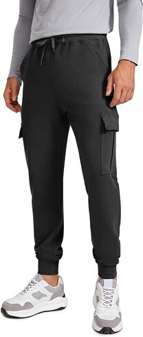 CRZ YOGA Men's Cargo Sweatpants - 29" Ultra Soft Casual Lounge Athletic Joggers Pants with Multi Pockets in Saudi Arabia