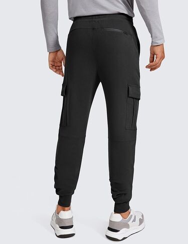 CRZ YOGA Men's Cargo Sweatpants - 29" Ultra Soft Casual Lounge Athletic Joggers Pants with Multi Pockets in Saudi Arabia
