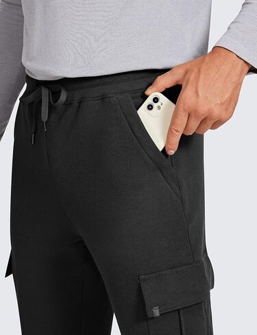 CRZ YOGA Men's Cargo Sweatpants - 29" Ultra Soft Casual Lounge Athletic Joggers Pants with Multi Pockets in Saudi Arabia
