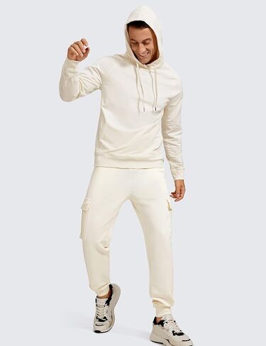 CRZ YOGA Men's Cargo Sweatpants - 29" Ultra Soft Casual Lounge Athletic Joggers Pants with Multi Pockets in Saudi Arabia