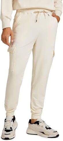 CRZ YOGA Men's Cargo Sweatpants - 29" Ultra Soft Casual Lounge Athletic Joggers Pants with Multi Pockets in Saudi Arabia