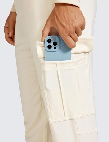 CRZ YOGA Men's Cargo Sweatpants - 29" Ultra Soft Casual Lounge Athletic Joggers Pants with Multi Pockets in Saudi Arabia