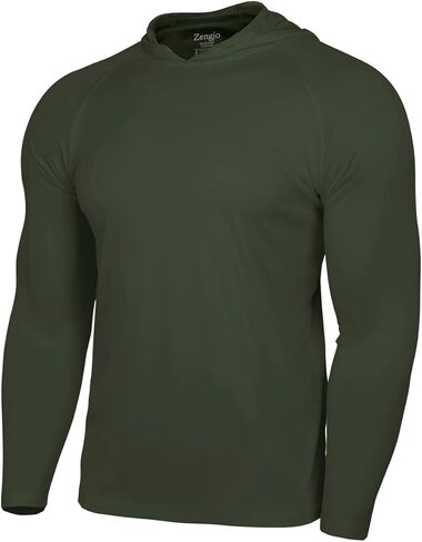 Zengjo Men's Lightweight Pullover Hoodie - Hooded Long Sleeve Workout Shirts in Kuwait