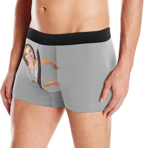 Custom Face Men's Boxer Briefs Underwear Shorts Underpants with Photo Discover a Secret in Kuwait