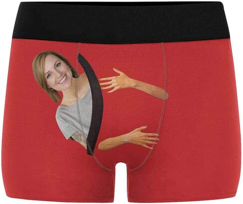 Custom Face Men's Boxer Briefs Underwear Shorts Underpants with Photo Discover a Secret in Kuwait
