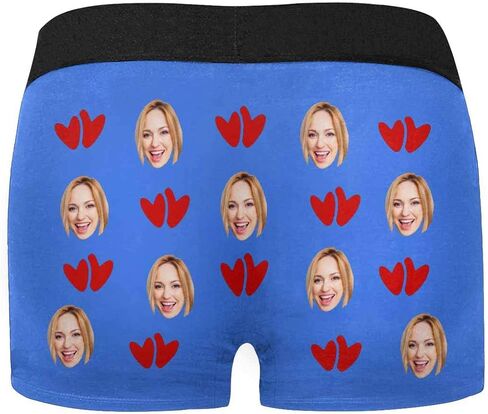 Custom Face Men's Boxer Briefs Underwear Shorts Underpants with Photo Discover a Secret in Kuwait