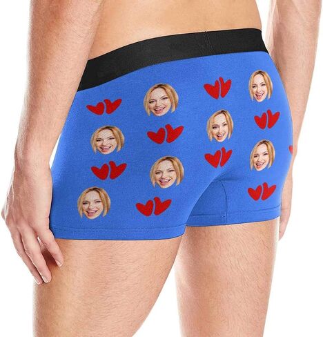 Custom Face Men's Boxer Briefs Underwear Shorts Underpants with Photo Discover a Secret in Kuwait