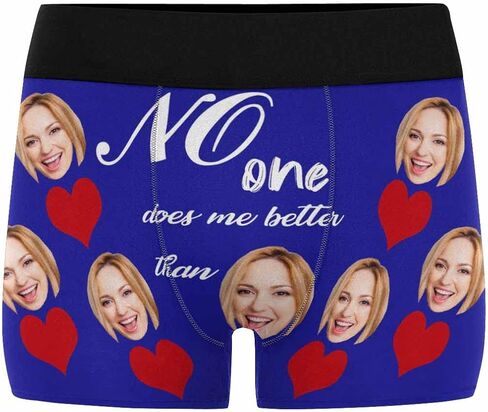 Custom Face Men's Boxer Briefs Underwear Shorts Underpants with Photo Discover a Secret in Kuwait