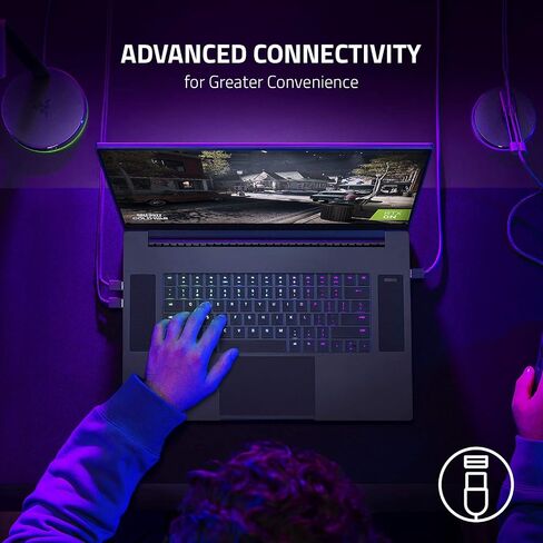 ريزر بليد برو 17 لاب توب للالعاب 2021: انتل كور i7-10875H 8-Core نيفيدا جيفورس RTX 3080، 17.3 انش فل اتش دي 360 هرتز، 32 جيجا رام، 1 تيرابايت اس اس دي - كروما ار جي بي - ثاندربولت 3 - قارئ بطاقة اس دي in Saudi Arabia