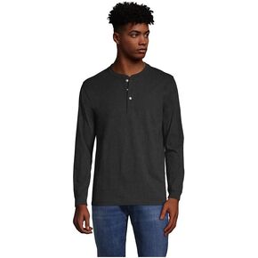 Lands' End Men's Super-T Long Sleeve Henley Shirt in Saudi Arabia