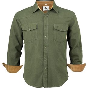 COEVALS CLUB Men's Flannel Shirts Long Sleeve Western Snap Casual Plaid Work Shirts in Kuwait