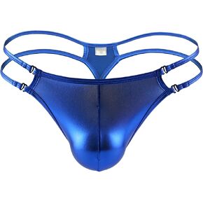 Men Double Rope T Back Thongs Low Rise U Convex Pouch G-String Underwear See Through Sexy Under Panties in Kuwait