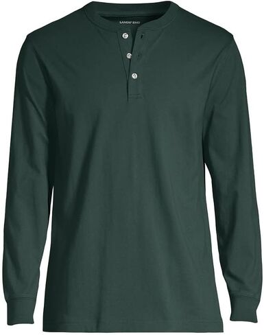 Lands' End Men's Super-T Long Sleeve Henley Shirt in Kuwait