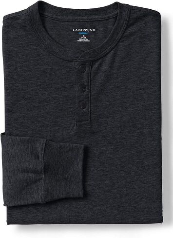 Lands' End Men's Super-T Long Sleeve Henley Shirt in Saudi Arabia