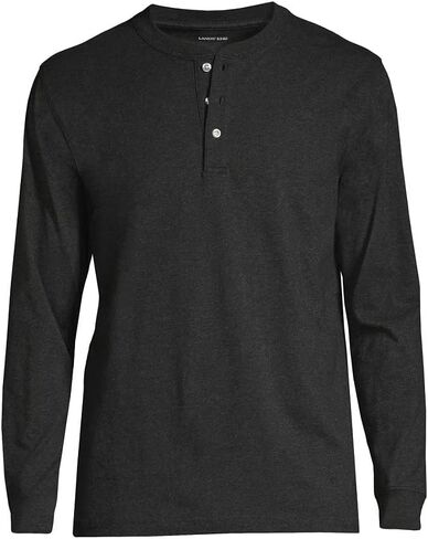 Lands' End Men's Super-T Long Sleeve Henley Shirt in Saudi Arabia