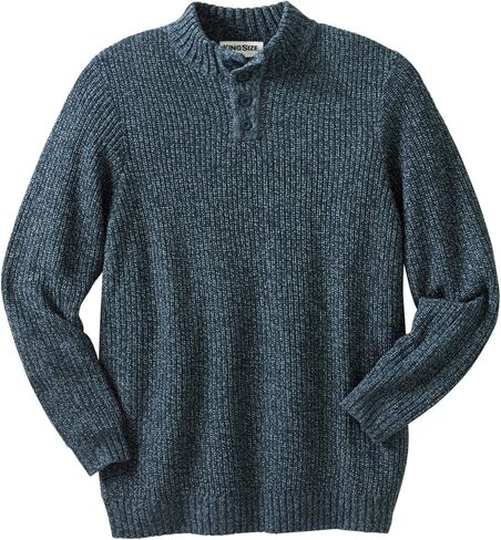 KingSize Men's Big & Tall Henley Shaker Sweater in Saudi Arabia