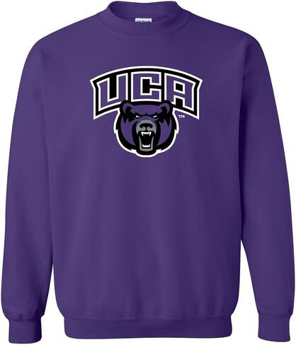 CreateMyTee | Purple Central Arkansas UCA Bear Head Crewneck Sweatshirt in Saudi Arabia