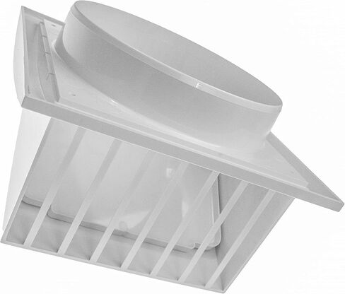 Vent Systems White 6" inch Exhaust Vent Cover - Dryer Vent Hood - Louvered Dryer Cover - Vent Hood Cap - One-Directional Plastic Air Supply Grille - Non Return Valve - Outlet Cowl Air Vent Grille in Kuwait