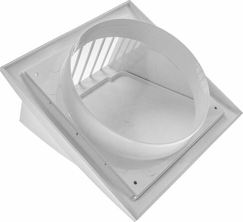 Vent Systems White 6" inch Exhaust Vent Cover - Dryer Vent Hood - Louvered Dryer Cover - Vent Hood Cap - One-Directional Plastic Air Supply Grille - Non Return Valve - Outlet Cowl Air Vent Grille in Kuwait
