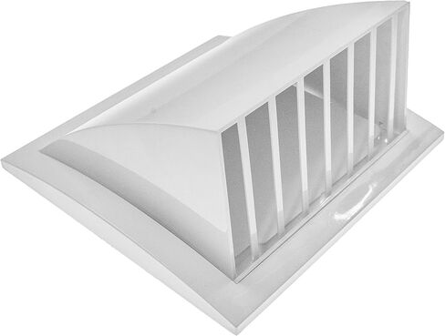 Vent Systems White 6" inch Exhaust Vent Cover - Dryer Vent Hood - Louvered Dryer Cover - Vent Hood Cap - One-Directional Plastic Air Supply Grille - Non Return Valve - Outlet Cowl Air Vent Grille in Kuwait