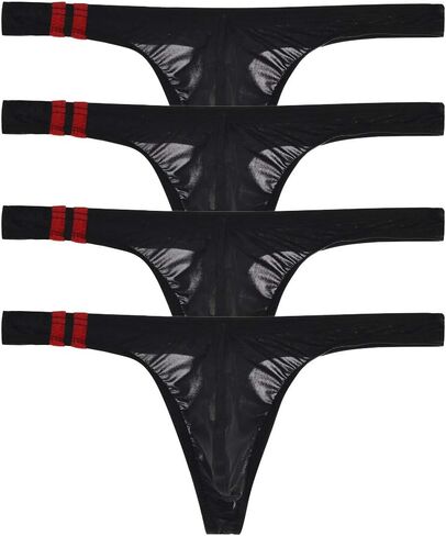 ZEGOO Mens Ice Silk Stretch Thong T-Back Sexy Underwear in Saudi Arabia