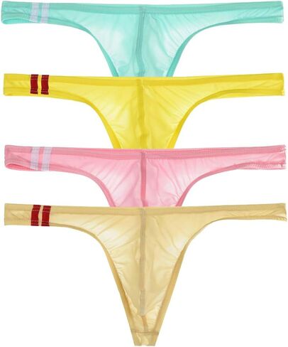 ZEGOO Mens Ice Silk Stretch Thong T-Back Sexy Underwear in Saudi Arabia