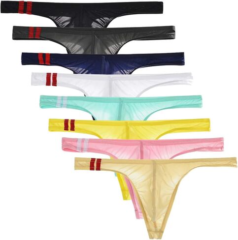 ZEGOO Mens Ice Silk Stretch Thong T-Back Sexy Underwear in Saudi Arabia