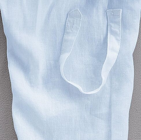 Youhan Men's Long Sleeve Fitted Linen Shirt in Kuwait
