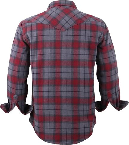 COEVALS CLUB Men's Flannel Shirts Long Sleeve Western Snap Casual Plaid Work Shirts in Saudi Arabia