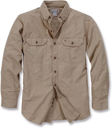 قميص Carhartt الرجالي خفيف الوزن من نوع Chambray بأزرار أمامية ومقاس مريح LS S202 in Kuwait