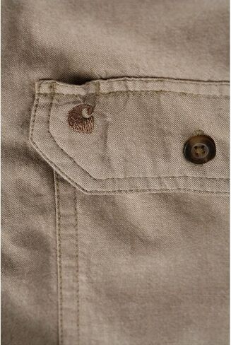 قميص Carhartt الرجالي خفيف الوزن من نوع Chambray بأزرار أمامية ومقاس مريح LS S202 in Kuwait