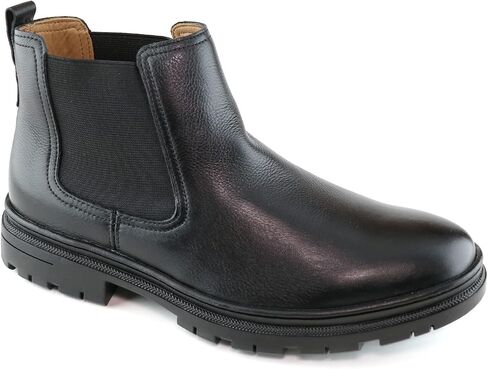 Marc Joseph New York MJNY Mens Casual Comfortable Genuine Leather Durable Slip Resistant Chelsea Ankle Boots Slip On Breathable Elastic Classic Casual Chukka Dress Boots in Kuwait