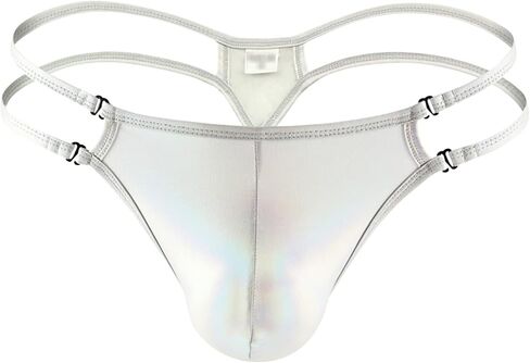 Men Double Rope T Back Thongs Low Rise U Convex Pouch G-String Underwear See Through Sexy Under Panties in Saudi Arabia