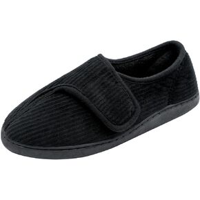 Men Memory Foam Diabetic Slippers Adjustable Arthritis Edema Swollen Feet Wide House Shoes Comfy Soft Non-Slip Plus Size Indoor Outdoor Slipper in Saudi Arabia