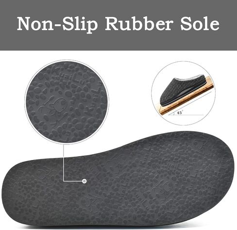 KuaiLu Mens Slippers Orthopedic Memory Foam Slippers for Men Fashion Casual Wool-blend Stripe Knitted with Warm Sherpa Plush Lining Winter Men's Mule Scuff Non-slip House Slippers Pantuflas para Hombres Size 7-14 in Saudi Arabia