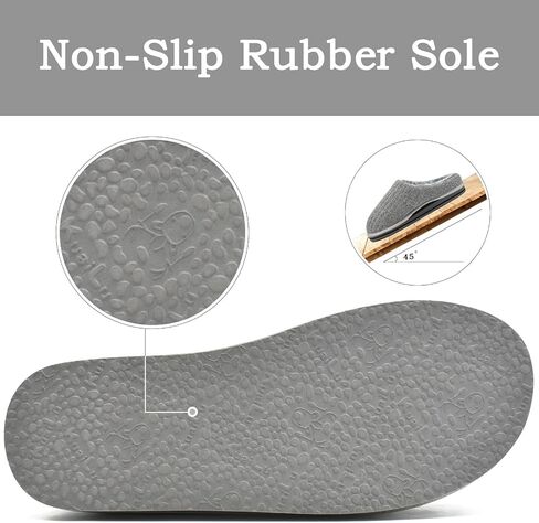 KuaiLu Mens Slippers Orthopedic Memory Foam Slippers for Men Fashion Casual Wool-blend Stripe Knitted with Warm Sherpa Plush Lining Winter Men's Mule Scuff Non-slip House Slippers Pantuflas para Hombres Size 7-14 in Saudi Arabia