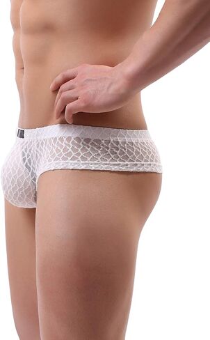 WINDAY Men Briefs Lace Silk Low Rise Bikini Briefs and Breathable Underwear B175 in Saudi Arabia