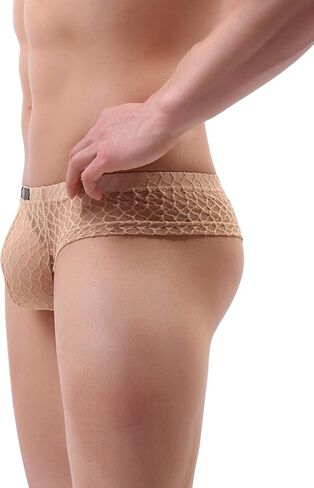 WINDAY Men Briefs Lace Silk Low Rise Bikini Briefs and Breathable Underwear B175 in Saudi Arabia