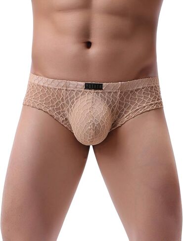 WINDAY Men Briefs Lace Silk Low Rise Bikini Briefs and Breathable Underwear B175 in Saudi Arabia