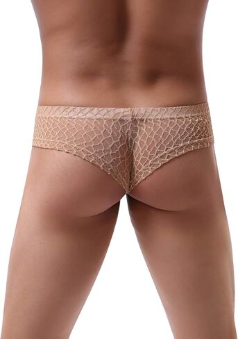WINDAY Men Briefs Lace Silk Low Rise Bikini Briefs and Breathable Underwear B175 in Saudi Arabia