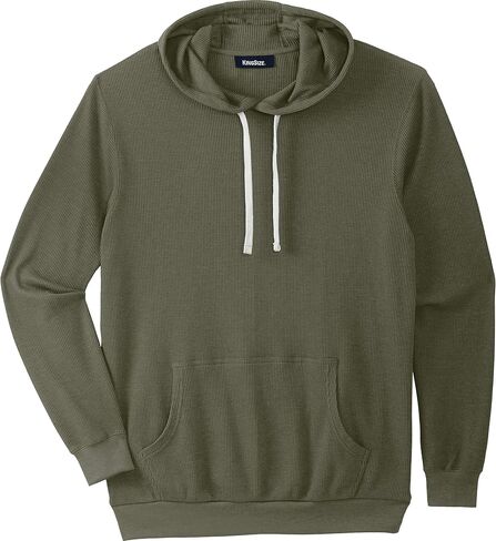 KingSize Men's Big & Tall Waffle-Knit Thermal Waffle Hoodie in Saudi Arabia