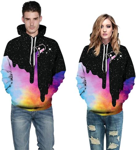 NONSAR 3D Graphic Printed Hoodies for Men,Women, Unisex Pullover Hooded Shirts in Saudi Arabia