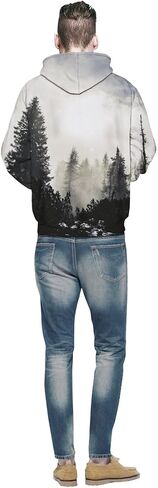NONSAR 3D Graphic Printed Hoodies for Men,Women, Unisex Pullover Hooded Shirts in Saudi Arabia
