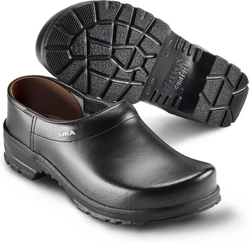 Sika Footwear Birchwood Comfort Work Clog, Slip Resistant Shoes for Nursing and Chef, Men, Black, Size - 46 in Saudi Arabia