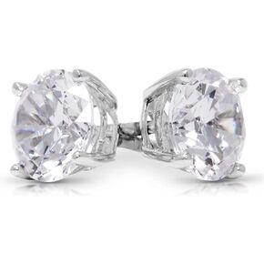 Diamond Stud Earrings For Women, Diamond Stud Earrings For Men Princess, Heart, Round Cut Hypoallergenic Earrings Screw Back Earrings 2ct Diamond Studs VVS1 D-E Color Simulated Diamond - Fox Jewelry Co