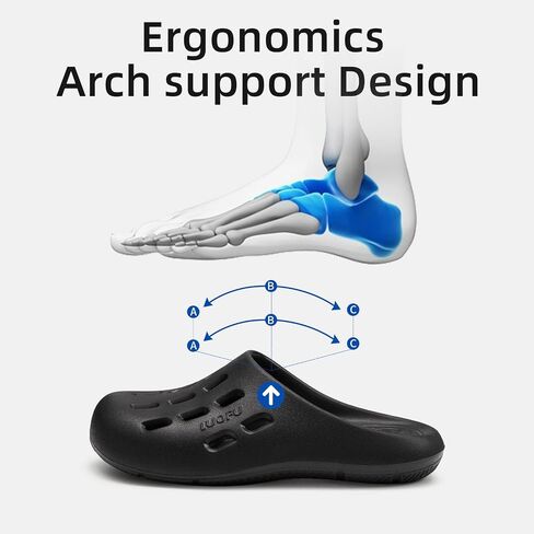 LUOFU Men's Garden Clogs Shoes Beach Slippers Pool Water Sandals with Comfortable Arch Support Insole in Saudi Arabia