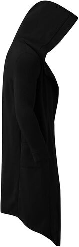 Mens Long Hooded Cardigan Vintage Gothic Cloak Coat Shawl Collar Open Front Drape Cape Overcoat with Pockets in Saudi Arabia