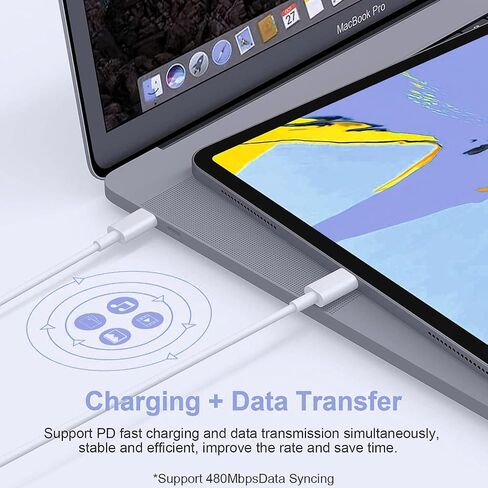 iPad Charger, 20W PD Super Quick USB C Fast Charger [Apple MFi Certified] iPad Pro Charger with 10FT USB C Cable for iPad Pro 12.9/11 inch 2022/2021/2020/2018, iPad Air 5/4th, iPad Mini 6th, iPad 10th in Saudi Arabia